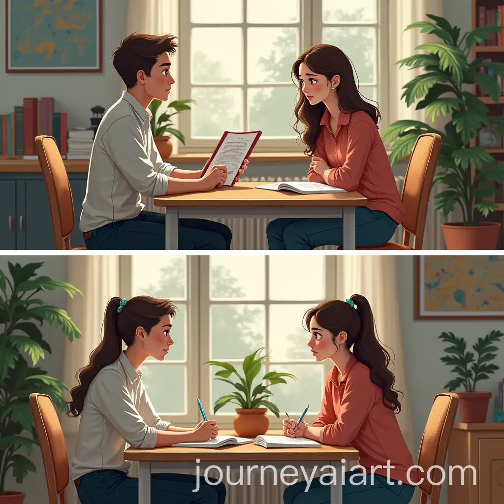 Students-Daughter-Concerned-About-Book-Price-and-Cafe-Date