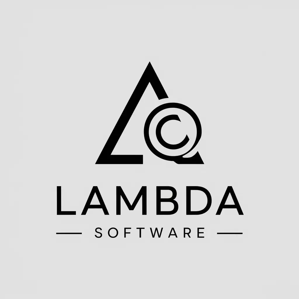 LOGO Design For Lambda Software Minimalistic Lambda Symbol for Technology Industry