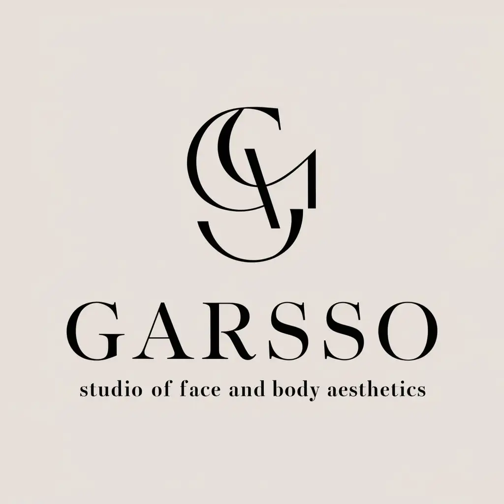 LOGO-Design-For-GARSSO-Studio-of-Face-and-Body-Aesthetics-with-Modern-and-Elegant-Symbolism