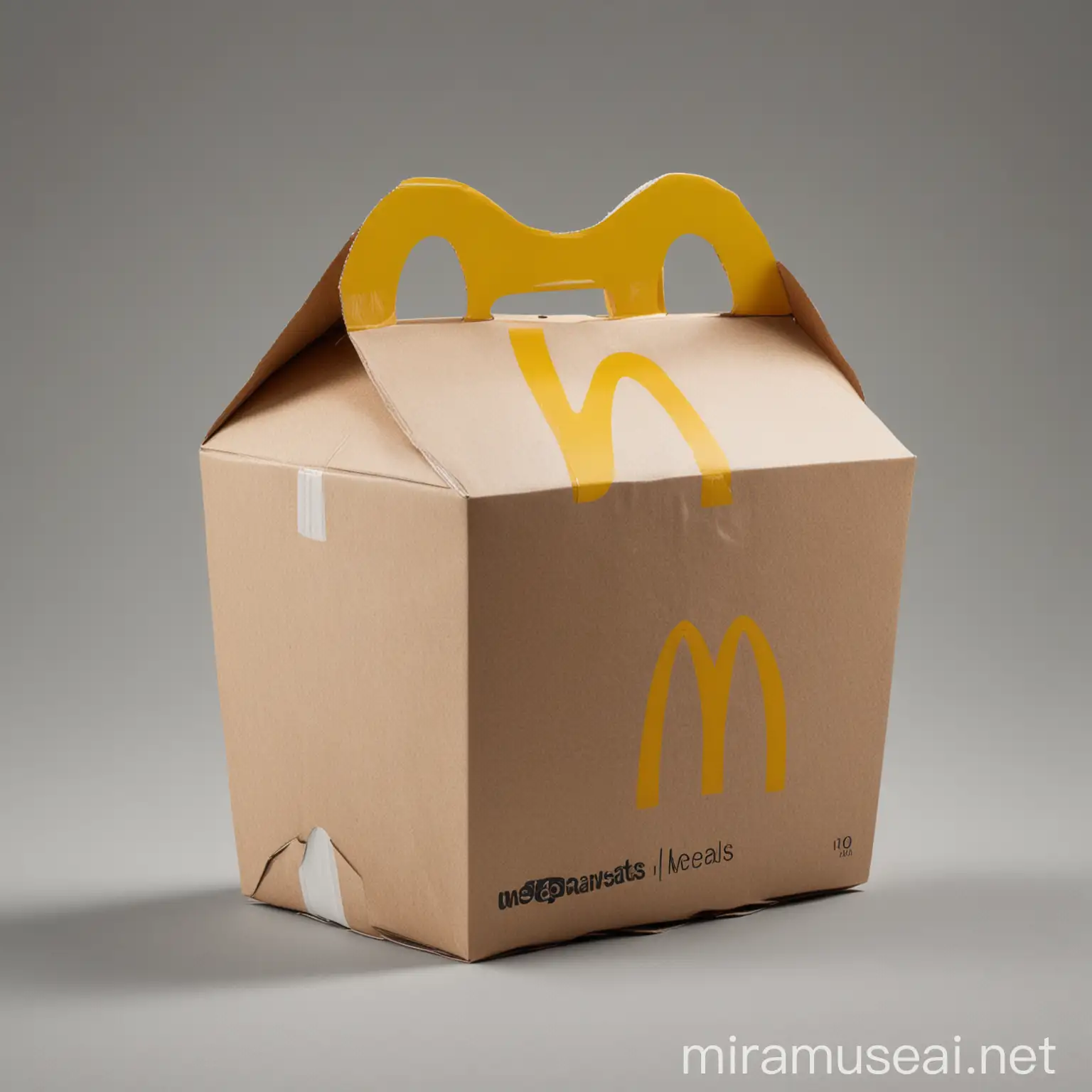 McDonalds Food Box in UberEats App Style on Light Grey Background