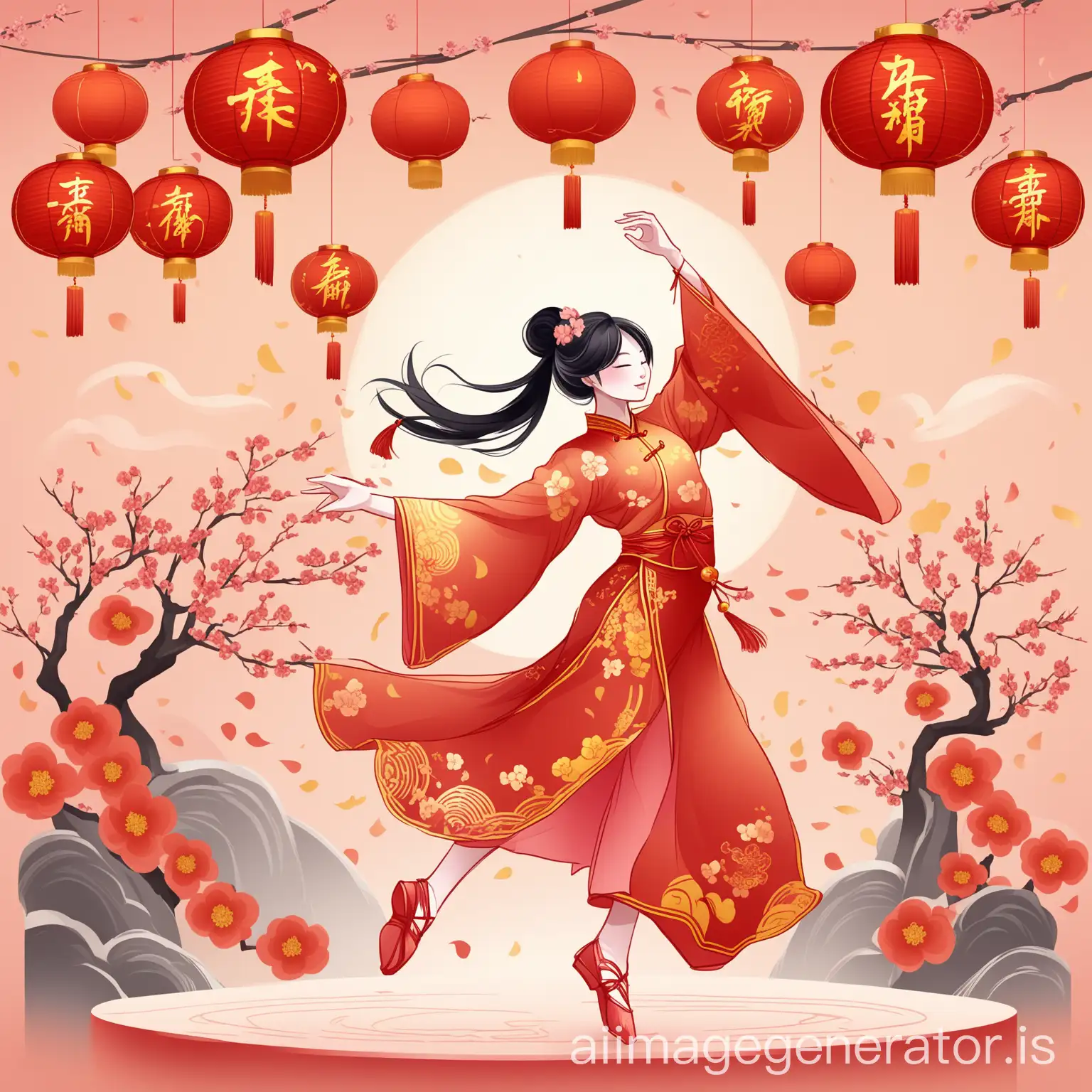 Chinese-New-Year-Celebration-with-Dance-and-PastelColored-Lanterns