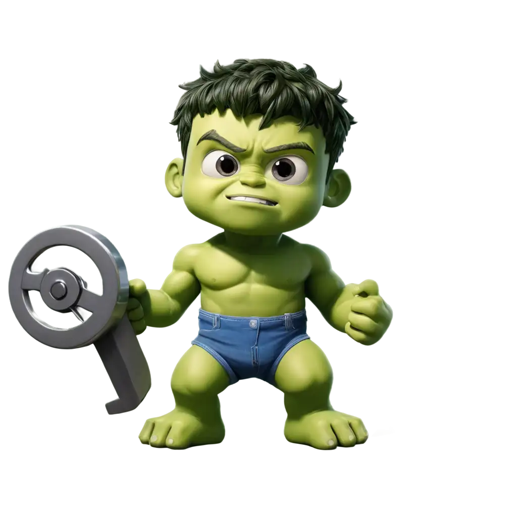 Animated-Baby-Hulk-PNG-with-Wrench-HighQuality-Image-for-Creative-Projects