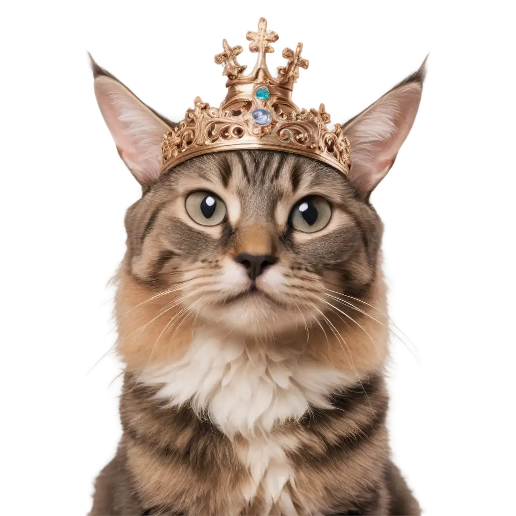 cat with a crown