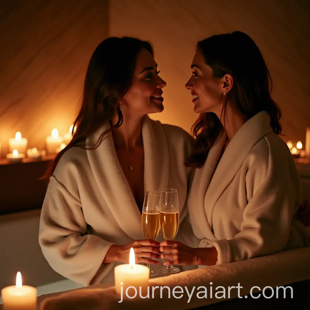 Couple-Enjoying-Spa-Pampering-in-Plush-Robes-with-Champagne