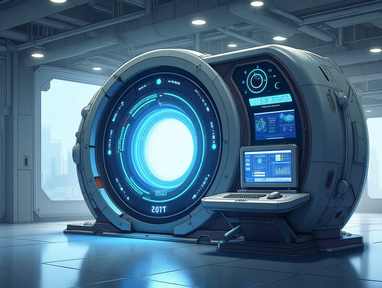 Futuristic-Portal-Machine-in-Open-Environment-with-HighTech-Features