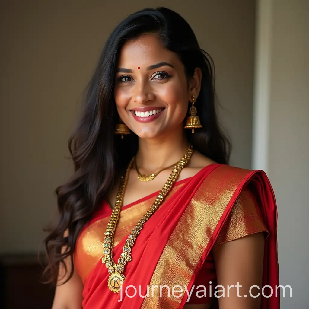 Smiling-Indian-Woman-in-Traditional-Attire