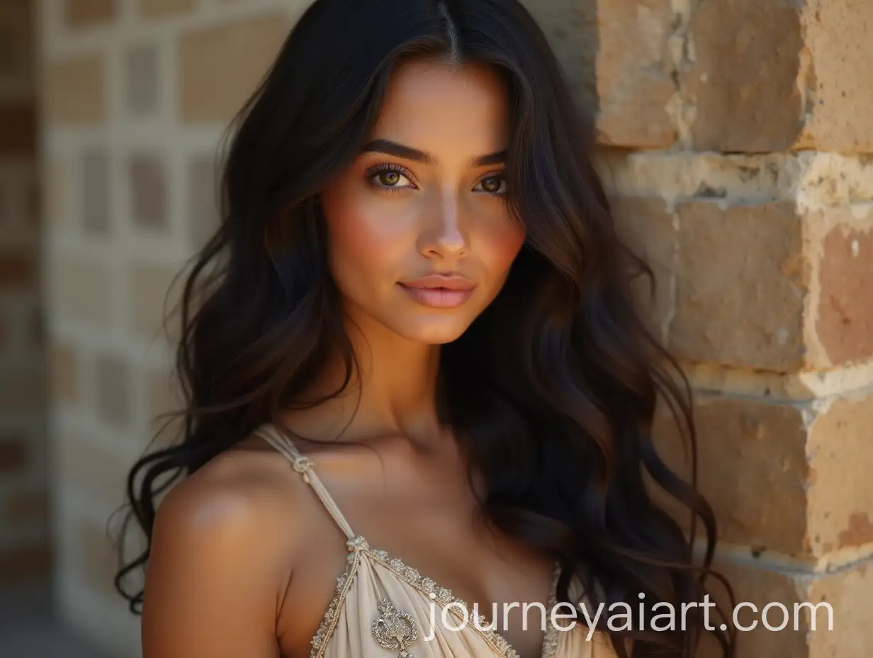 Beautiful-Girl-with-Long-Dark-Hair-in-a-Greek-Era-Setting