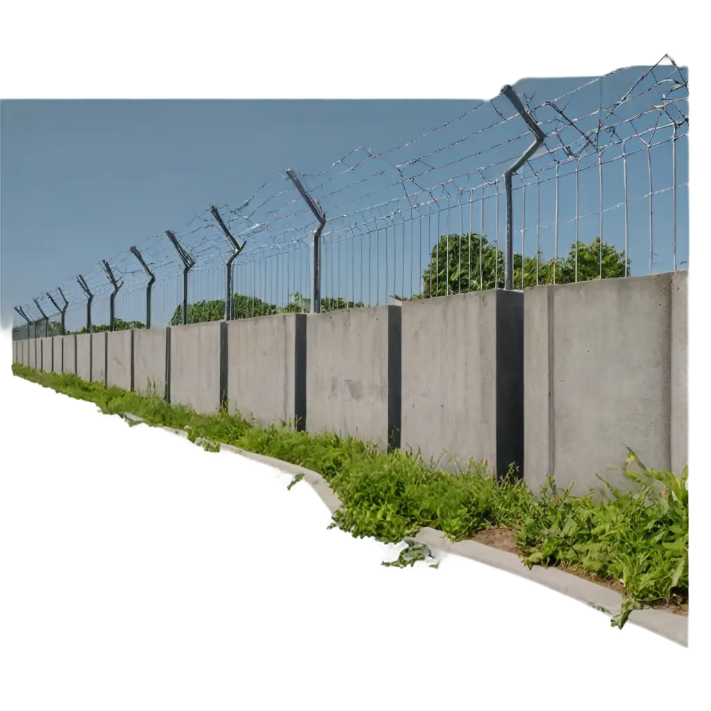 Secure-Airport-Boundary-Wall-PNG-Image-with-Modern-Design-and-Barbed-Wire-Fencing-for-Enhanced-Security