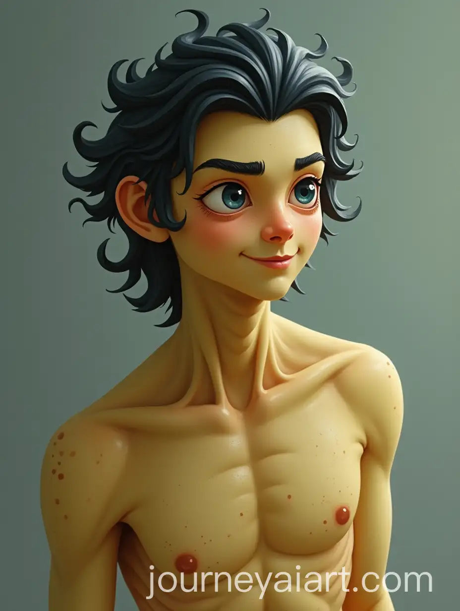 Giant-Male-Creature-with-Asymmetrical-Features-and-Watery-Eyes