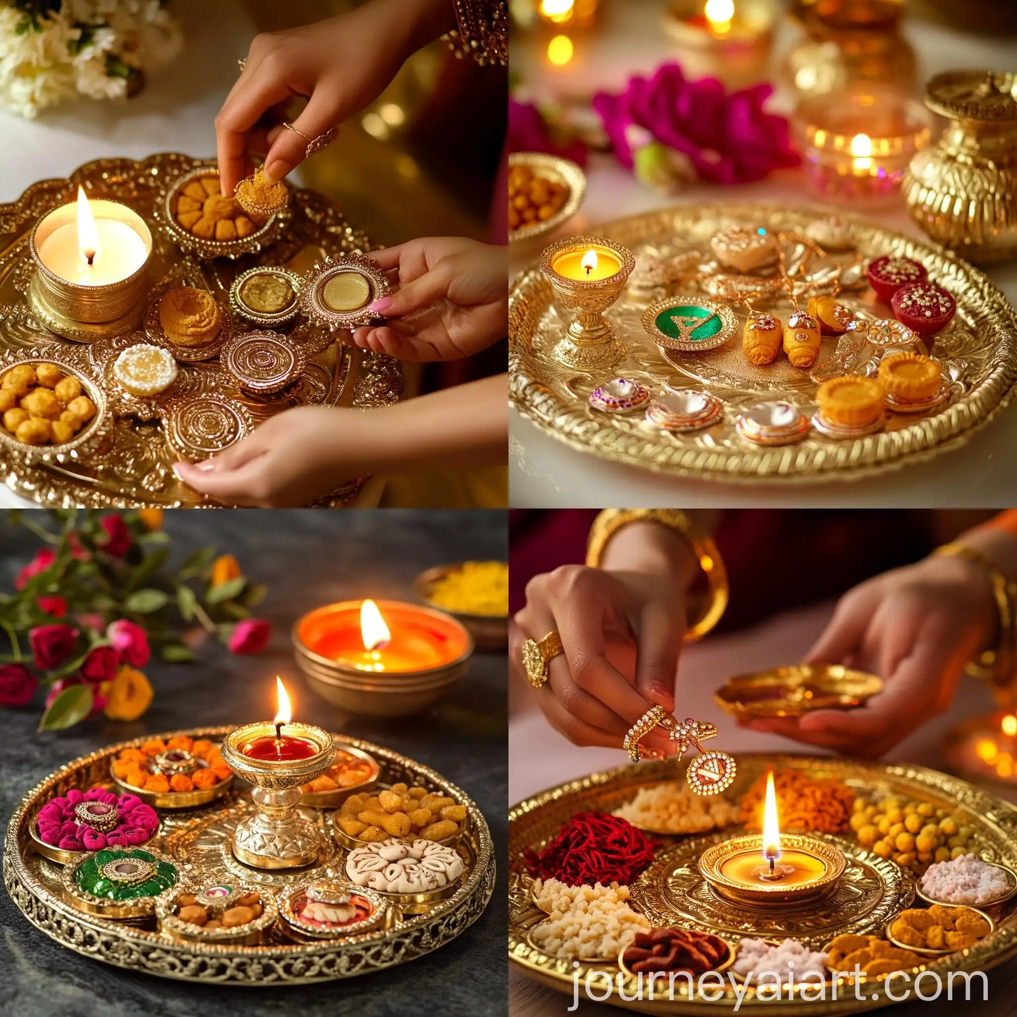 Rakshabandhan-Celebration-Sister-Lighting-Diya-and-Tying-Rakhi
