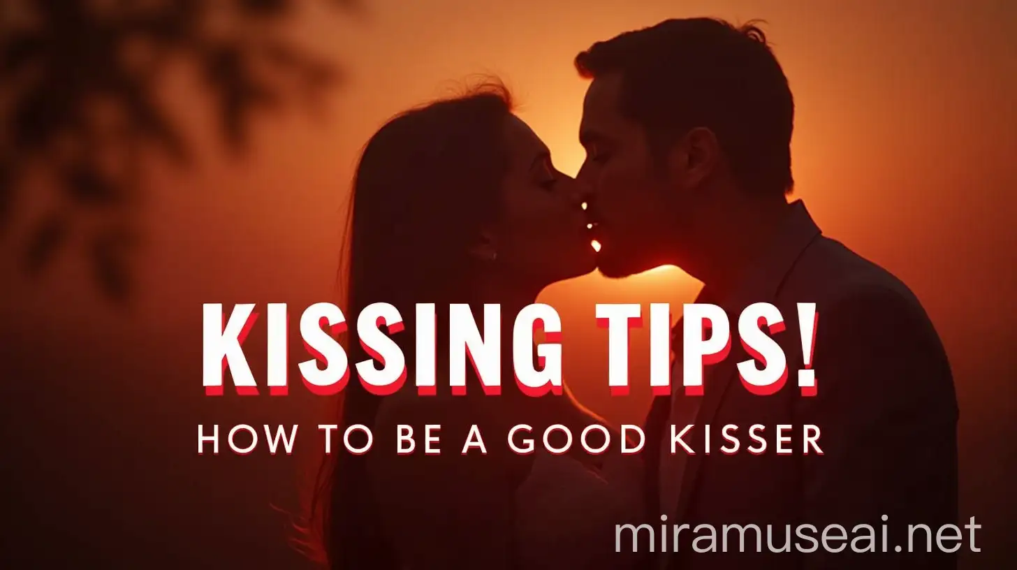 Romantic YouTube Thumbnail for Kissing Tips