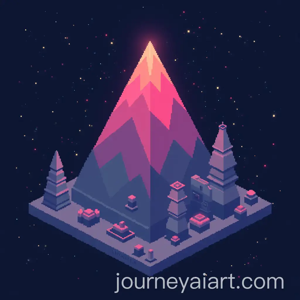 Isometric-Triangle-UFO-in-a-Retro-Game-Environment