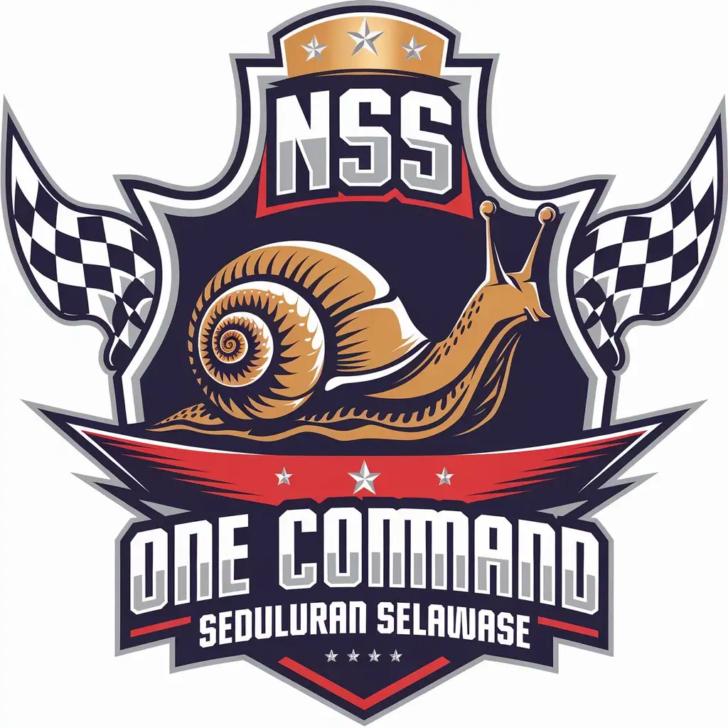 LOGO Design for NSS ONE COMMAND SEDULURAN SELAWASE Racing Snail Theme for Automotive Industry