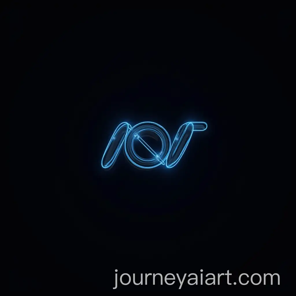 Abstract-Black-Logo-with-Vibrant-Blue-Lines