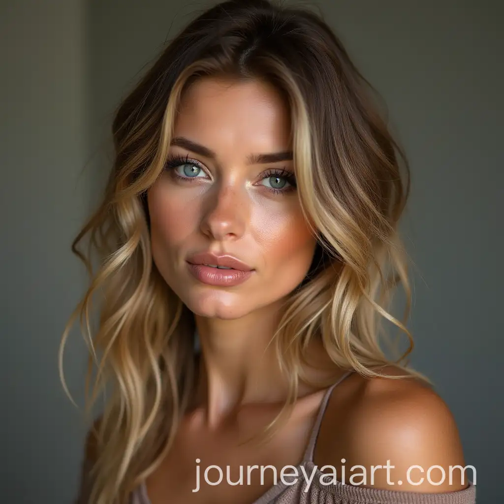 Portrait-of-a-Beautiful-Woman-with-Soft-Features-and-Graceful-Expression