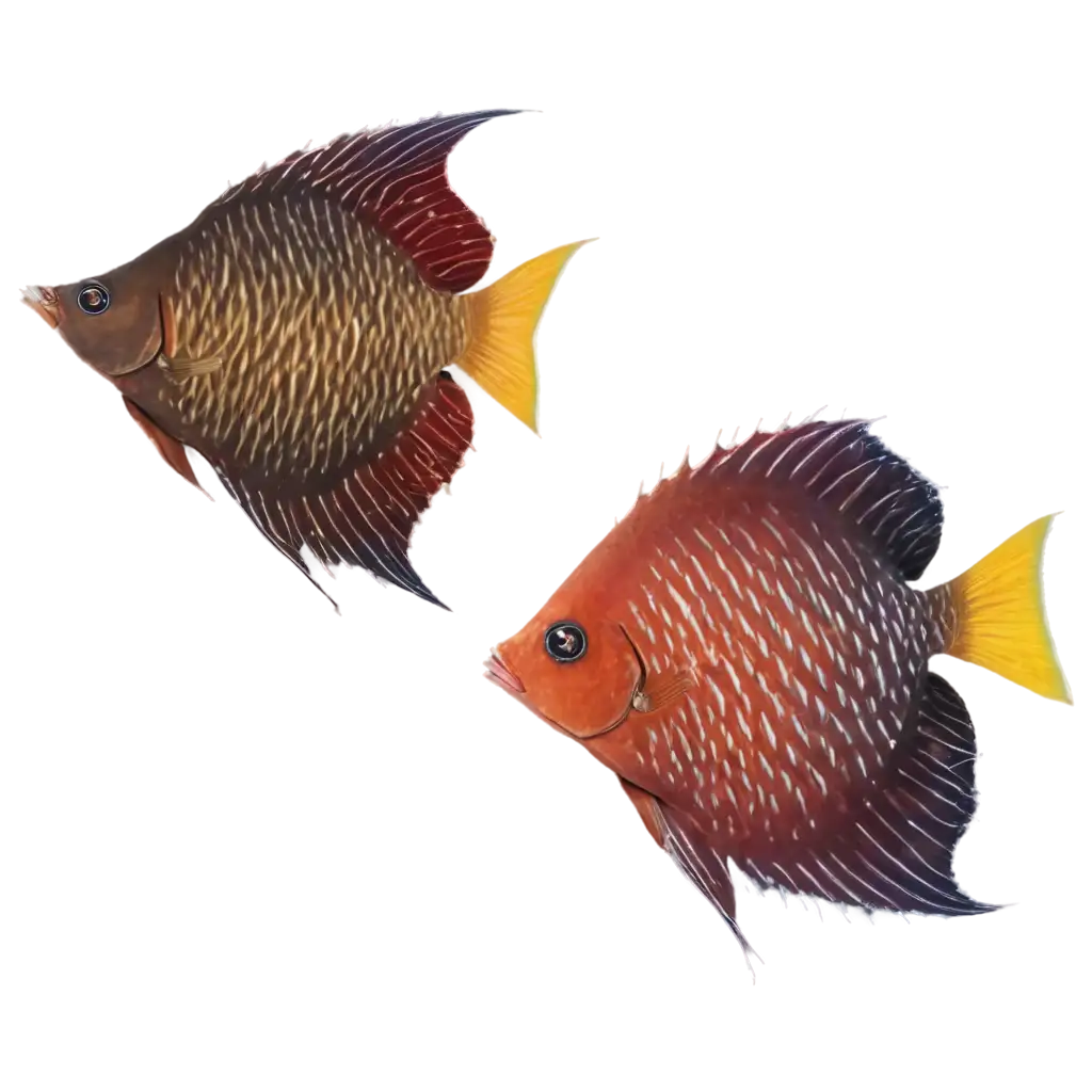 Angelfish-with-Spiky-Fins-Detailed-RedBrown-PNG-Image-for-HighQuality-Visuals