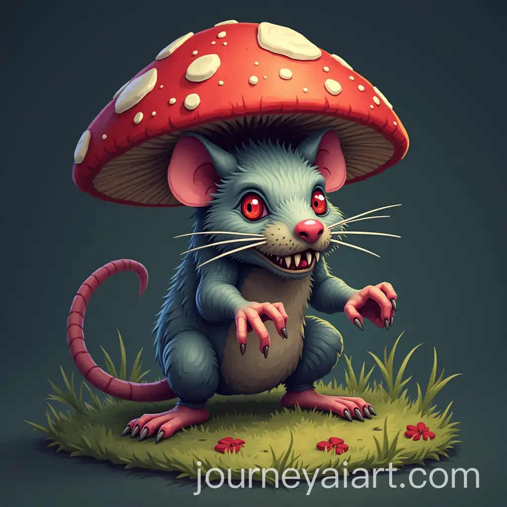 Isometric-2D-Roguelike-Game-Rat-Turned-Mushroom-Zombie-Character