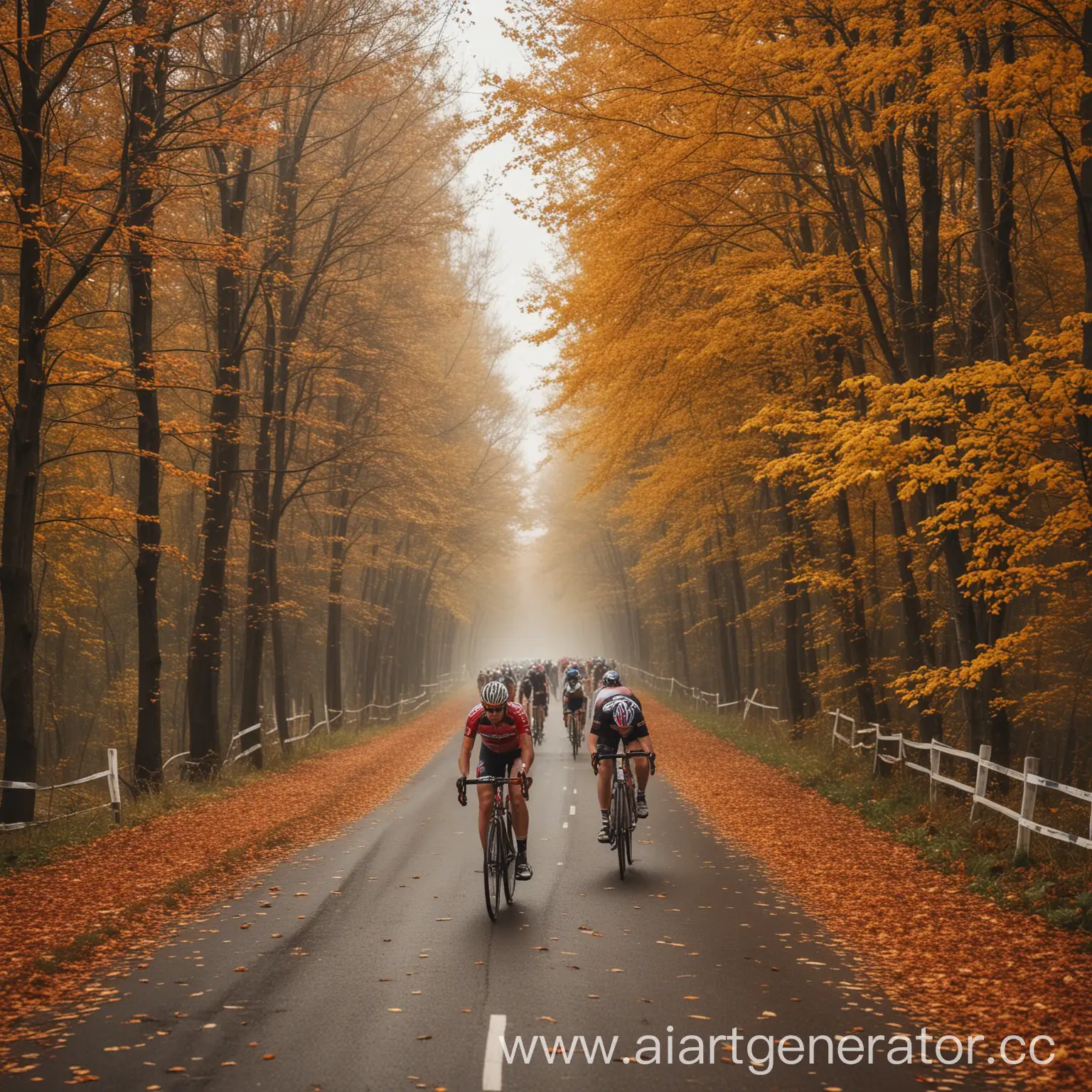 Autumn-Cycling-Race-Competitive-Cyclists-in-Vibrant-Fall-Setting