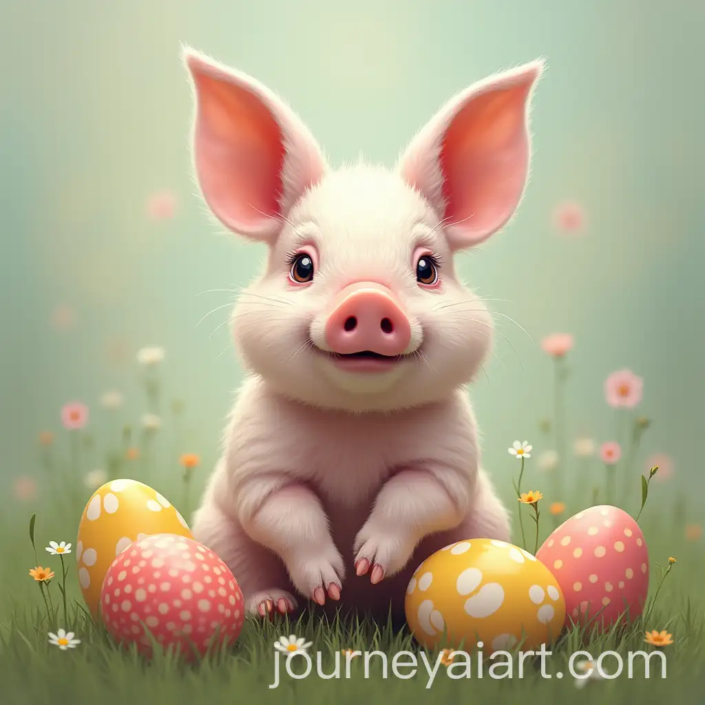 Easter-Pig-with-Spring-Decor-and-Festive-Accessories