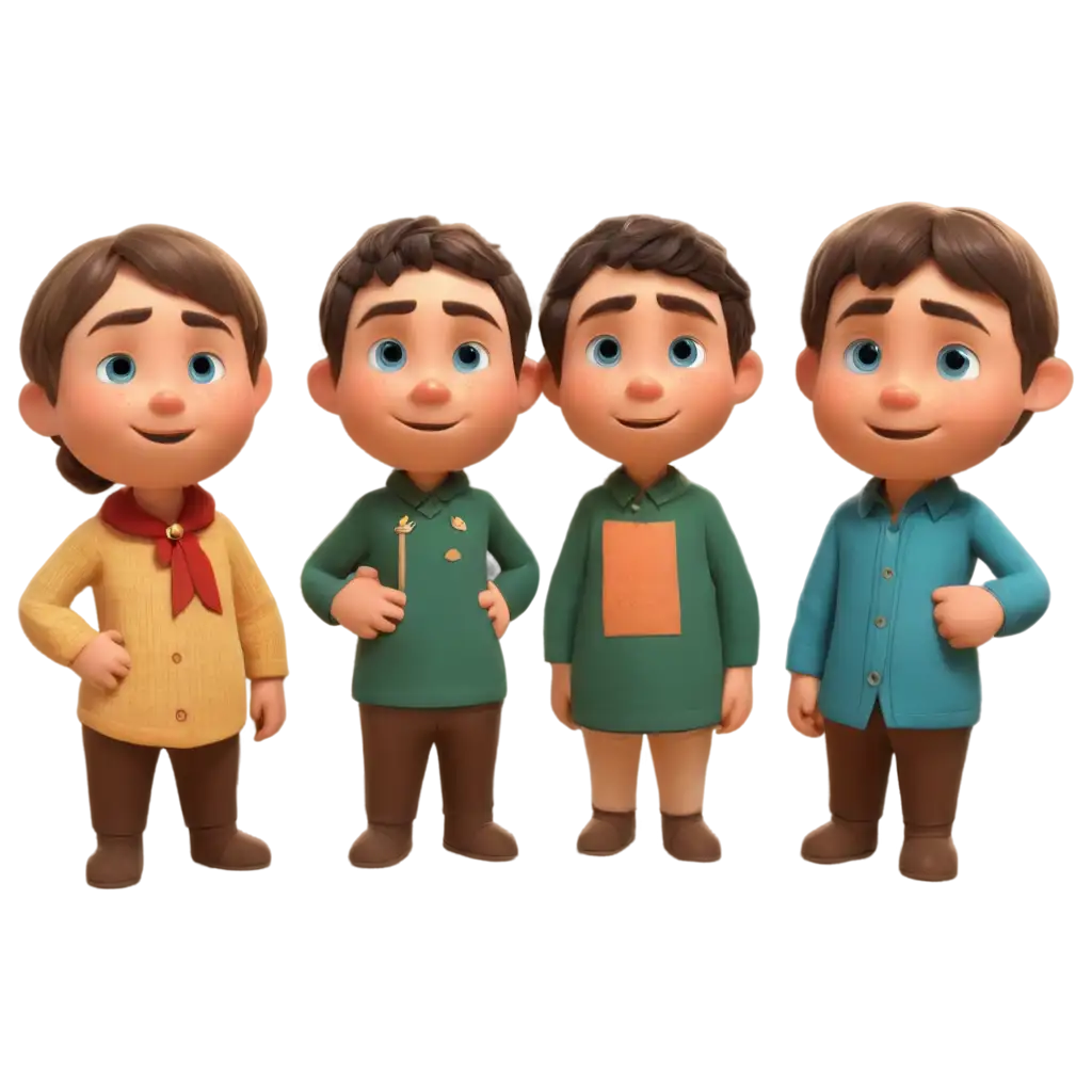 Three-Villager-Friends-PNG-Image-for-Creative-Projects