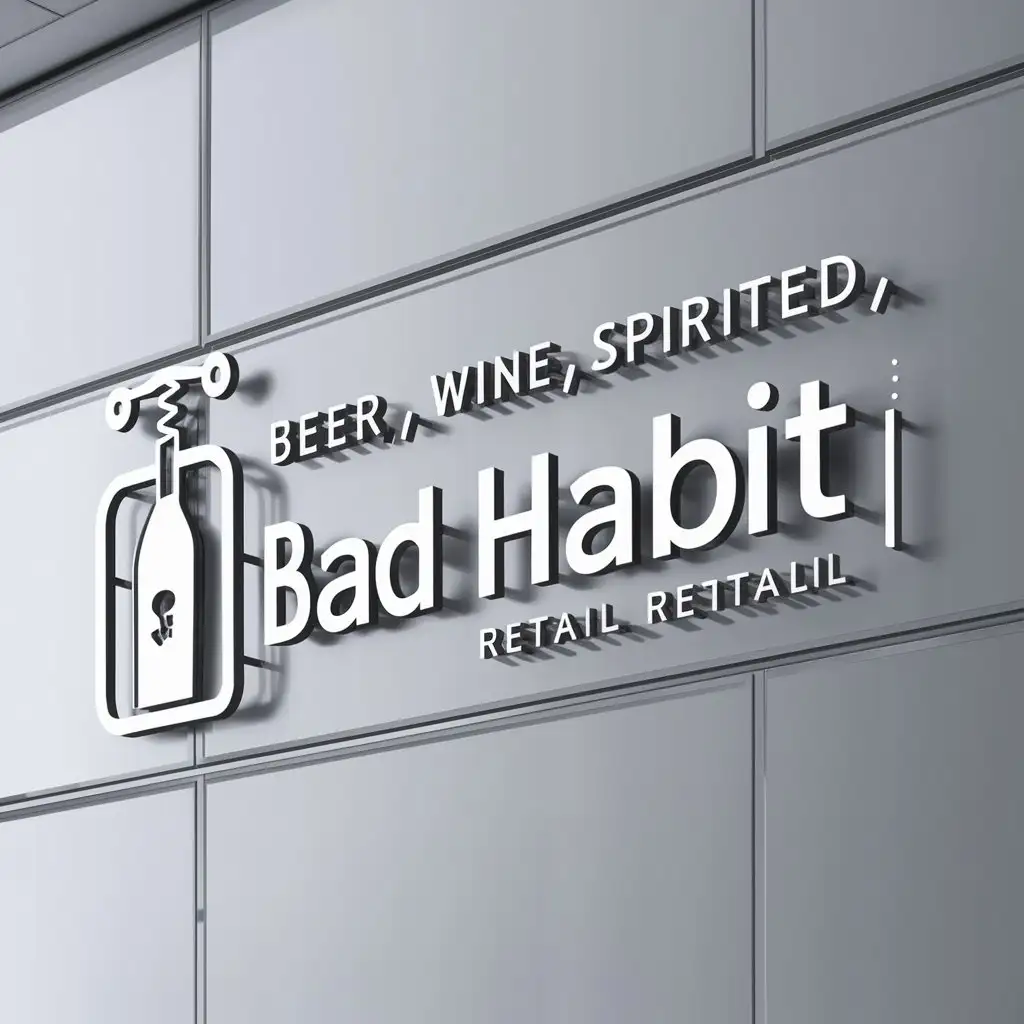 a logo design,with the text "Beer wine spirited", main symbol:Bad habit,Moderate,be used in Retail industry,clear background