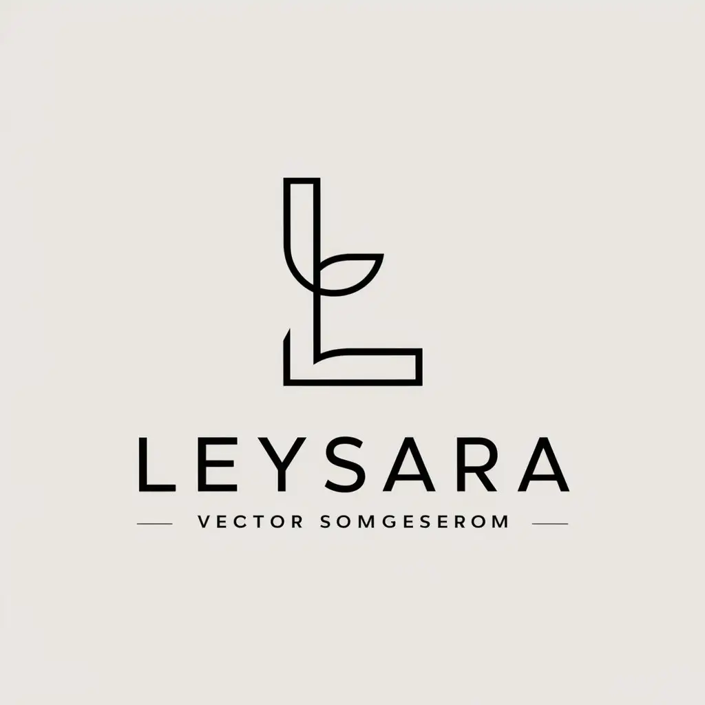 LOGO Design For Leysara Modern L Letter Symbol on Clear Background