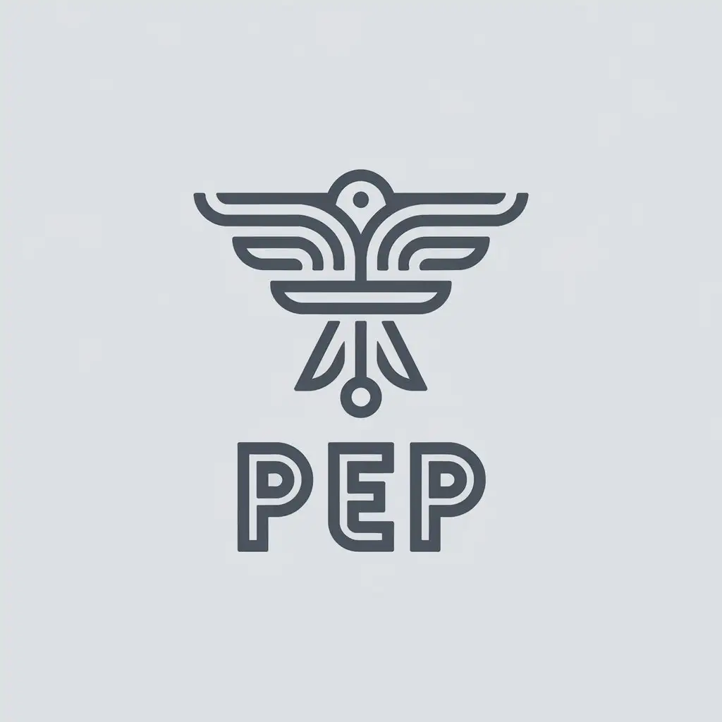 LOGO Design for Pep Vector Logo with Simplified Business Symbol on Clear Background