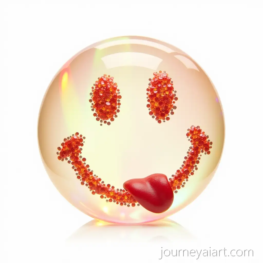 Iridescent-Smiley-Face-with-Licking-TongueAI-Image-Prompt-Expansion-in-Sparkling-Red-Yellow-and-Green