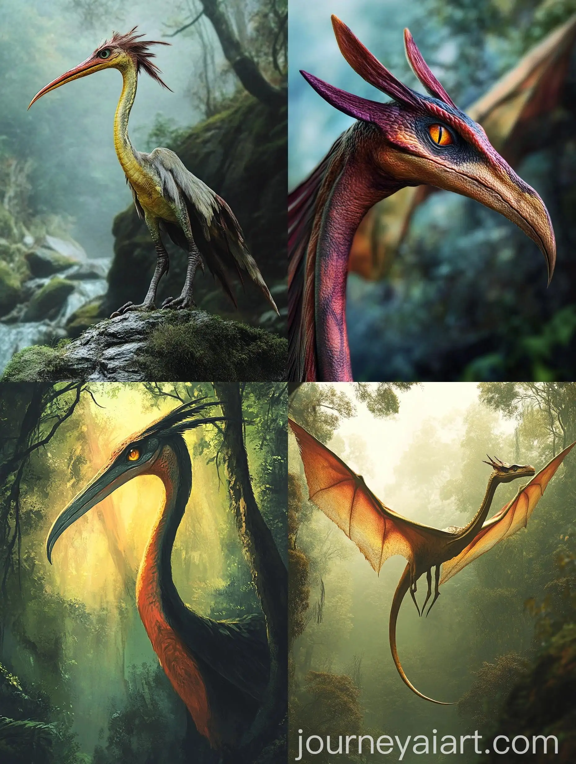 Majestic-Quetzalcoatlus-Flying-Over-Prehistoric-Landscape