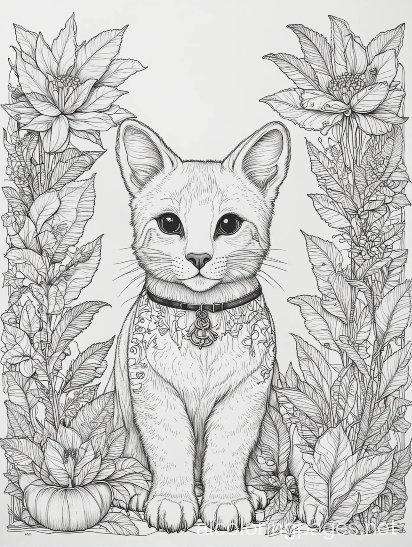 Gucci-Aesthetic-Coloring-Page-of-Animals-and-Plants