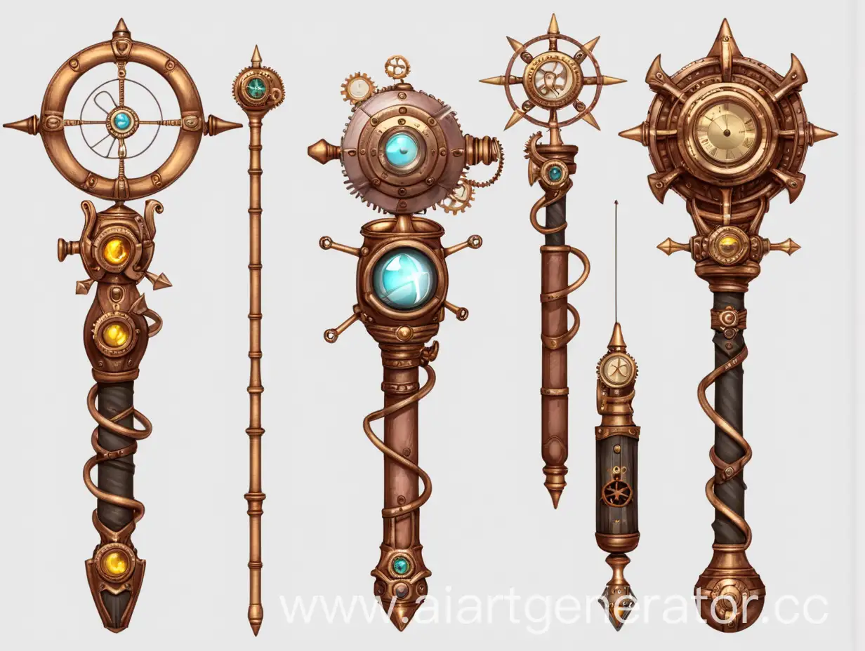 Steampunk-Magic-Staff-in-2D-Fantasy-Art-Style