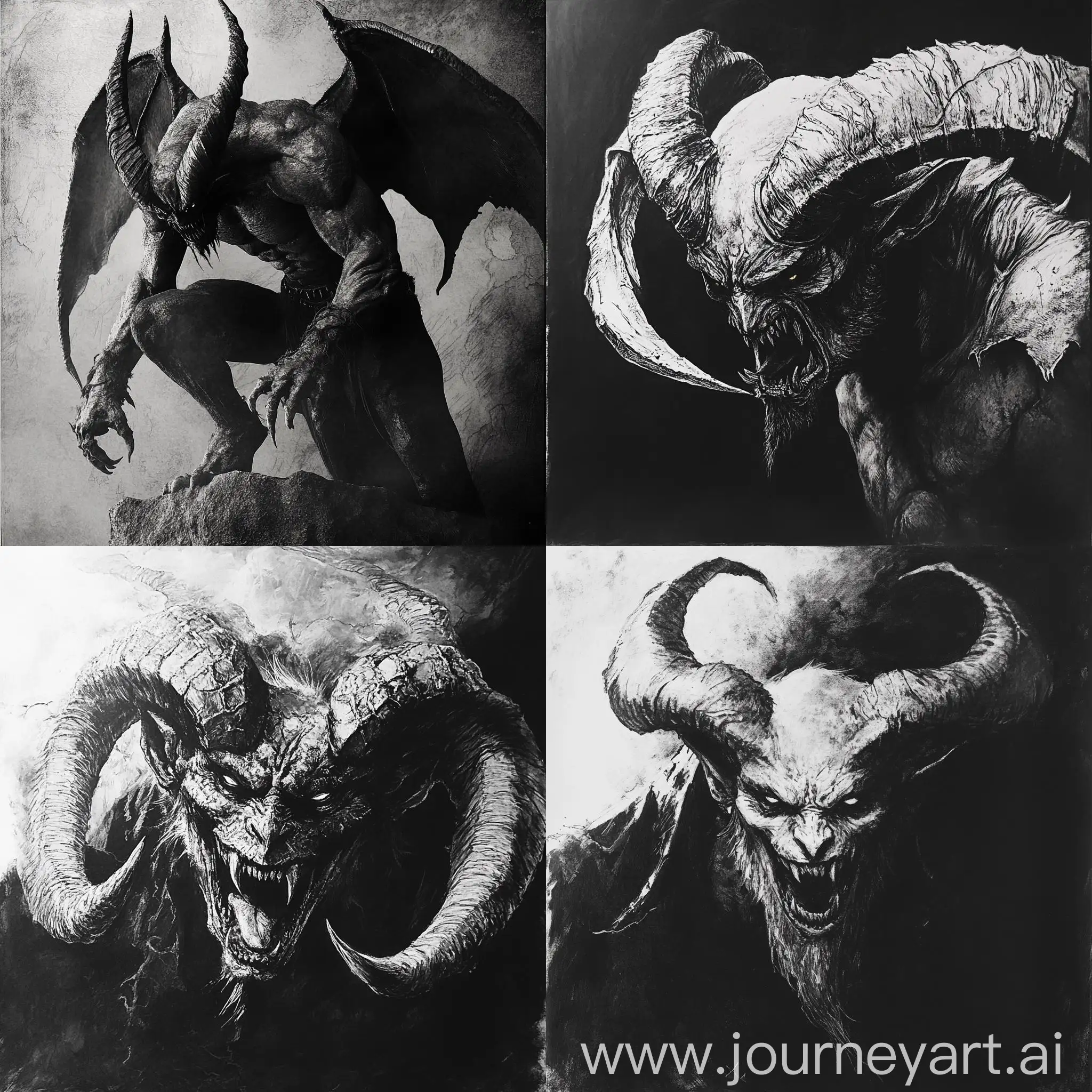 Monochrome-Demon-Artwork-with-Version-61-Design