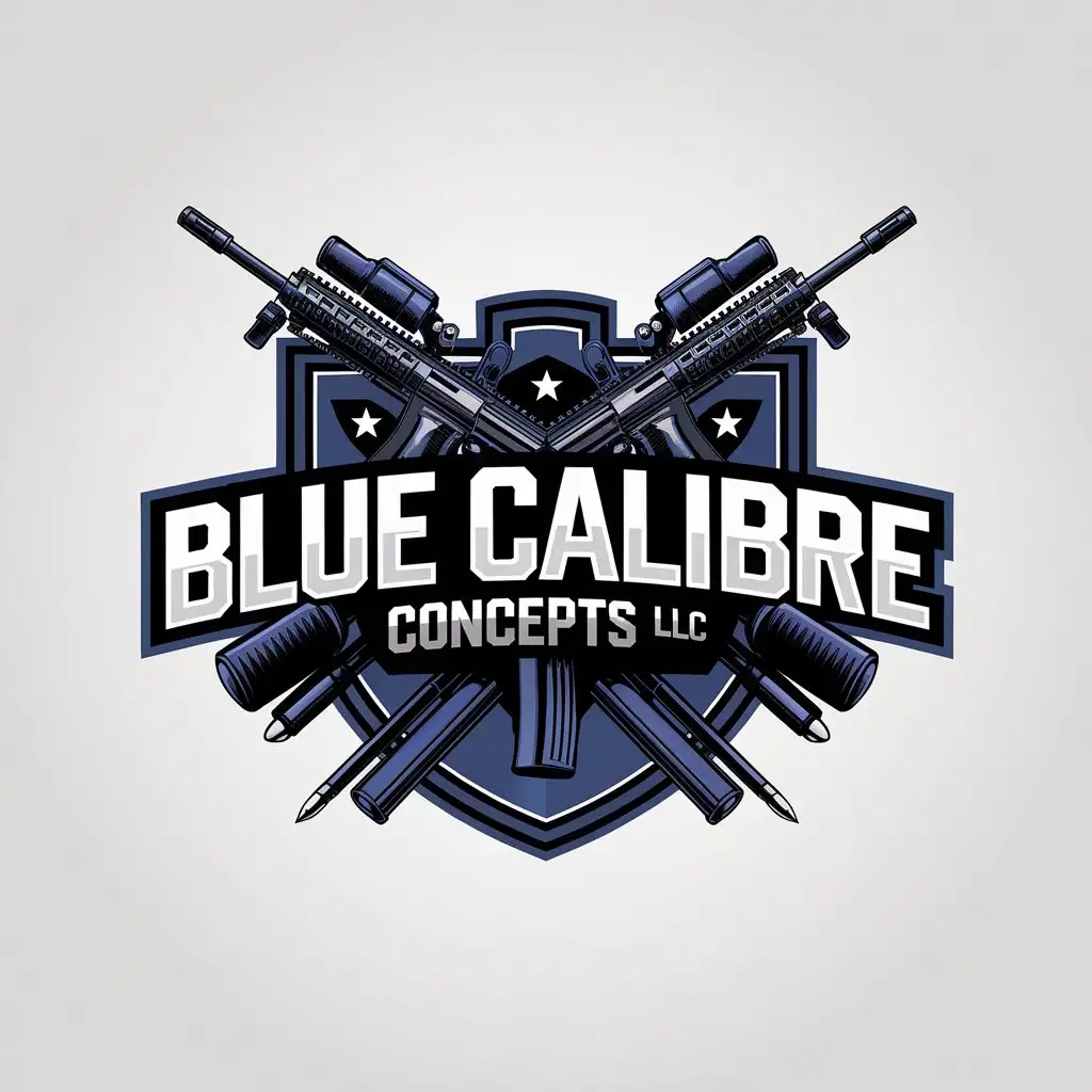 LOGO Design for Blue Calibre Concepts LLC Bold Firearms Training Theme