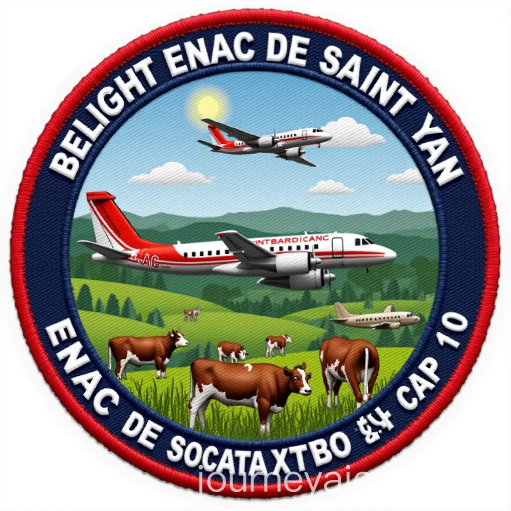 Round-Emblem-Design-for-ENAC-Flight-School-with-Aircraft-and-Countryside-Theme