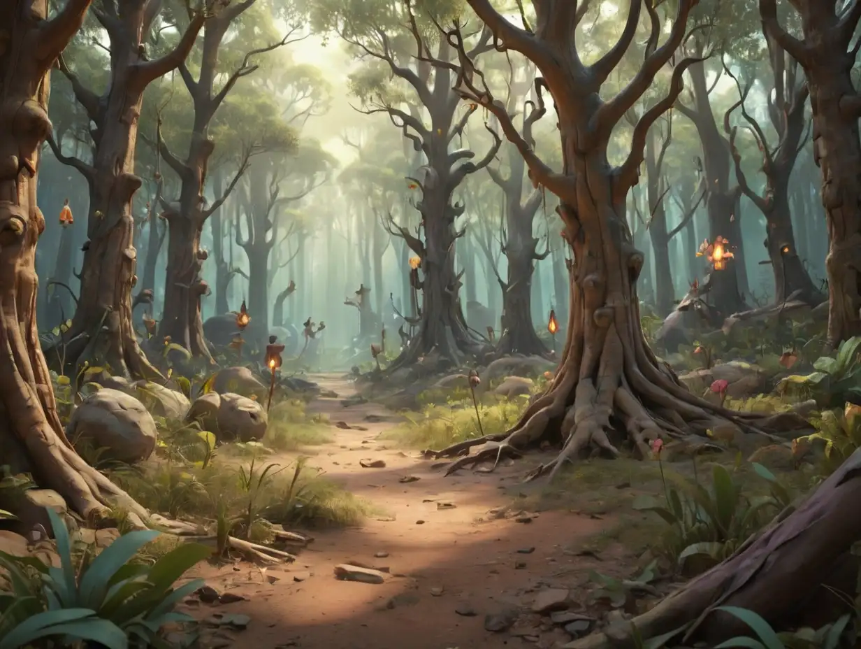 Spirits-in-a-Magical-Forest-DisneyInspired-3D-Scene