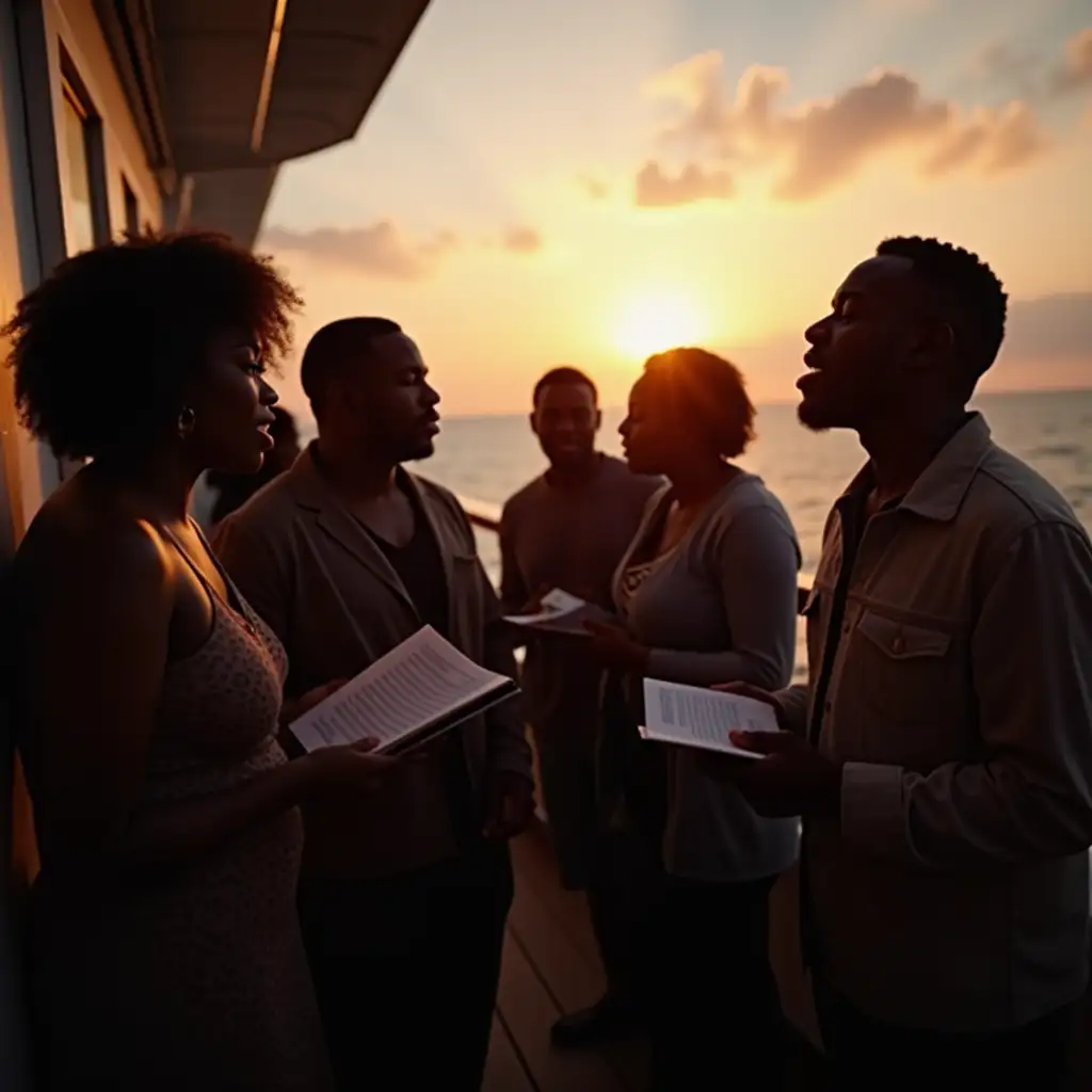 African American Poets Reciting Poetry on Twilight Cruise Ship