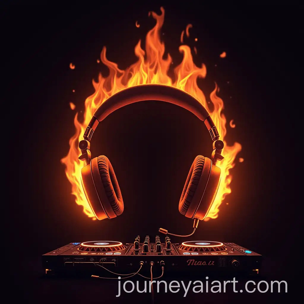DJ-OK-Headset-Surrounded-by-Flames