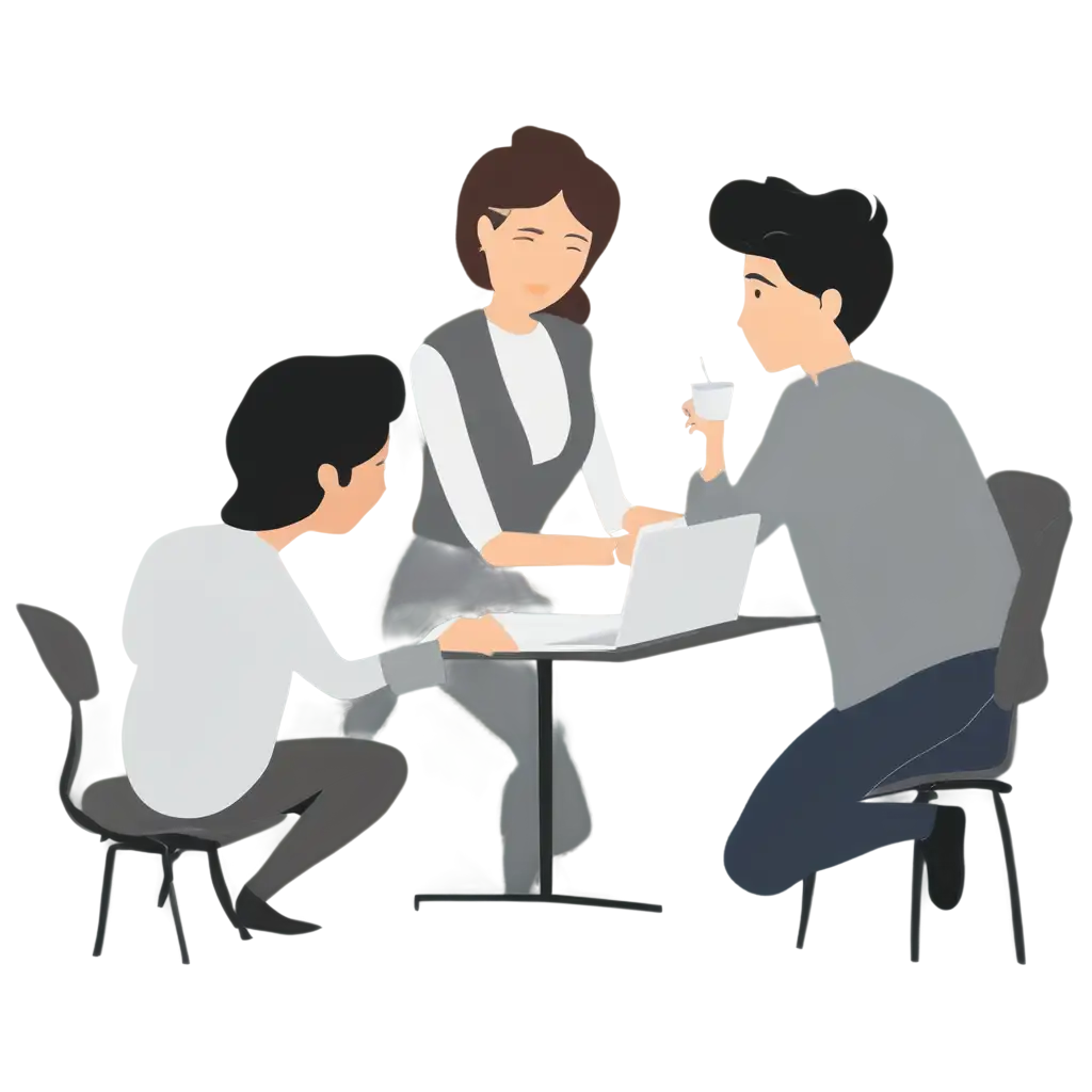 Group discussion vector images