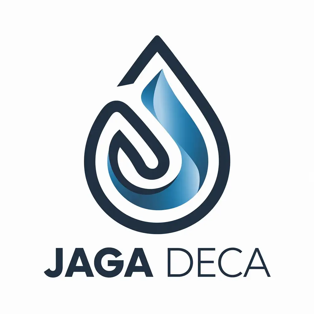 a vector logo design,with the text "JAGA DECA", main symbol:WATER,Moderate,clear background