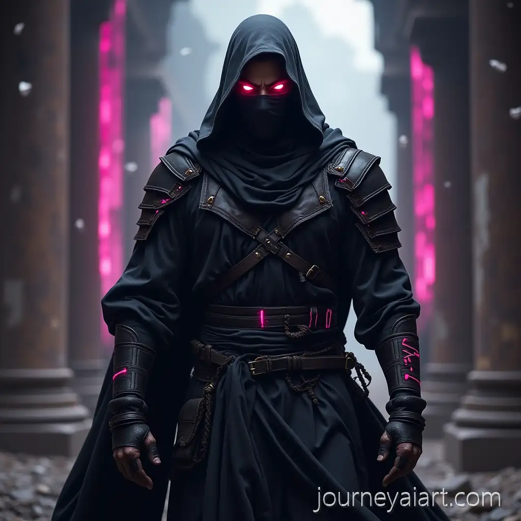 Floyd-the-Powerful-Ninja-Enforcer-in-a-Ruined-Outworld-TempleAI-Image-Prompt-Expansion
