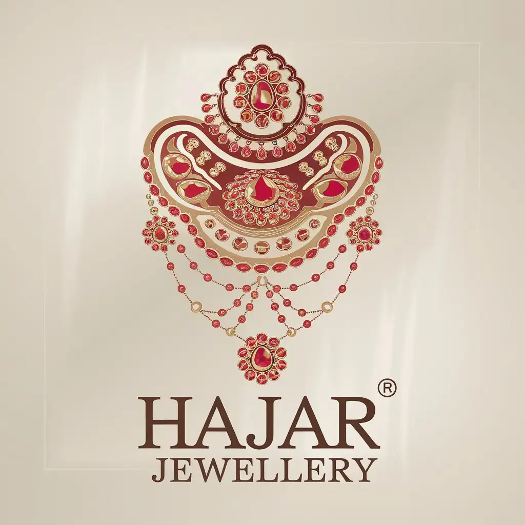 LOGO Design for Hajar Jewellery Traditional Moroccan Jewelry Accessory Theme with Elegant Typography