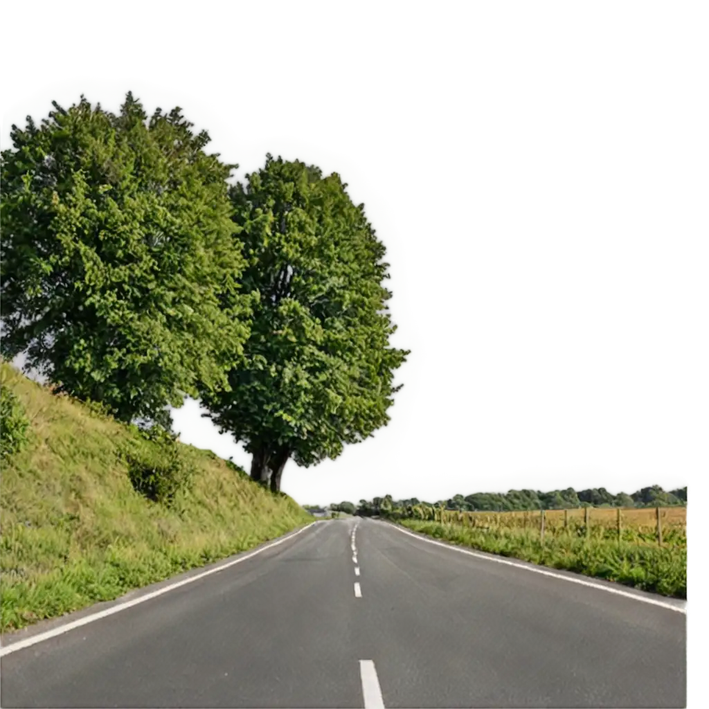 PNG-Image-Usage-ScenariosCountryside-Trees-Beside-a-Road-PNG-HighQuality-Scenic-Image-for-Digital-Use