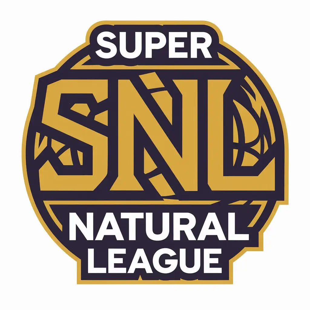 a vector logo design,with the text "Super Natural League", main symbol:SNL,Moderate,be used in Entertainment industry,clear background