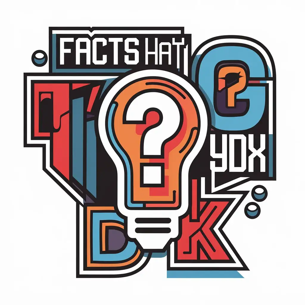 LOGO-Design-for-FactsThatYDK-Light-Bulb-with-Question-Mark-Symbol-in-Clear-Background