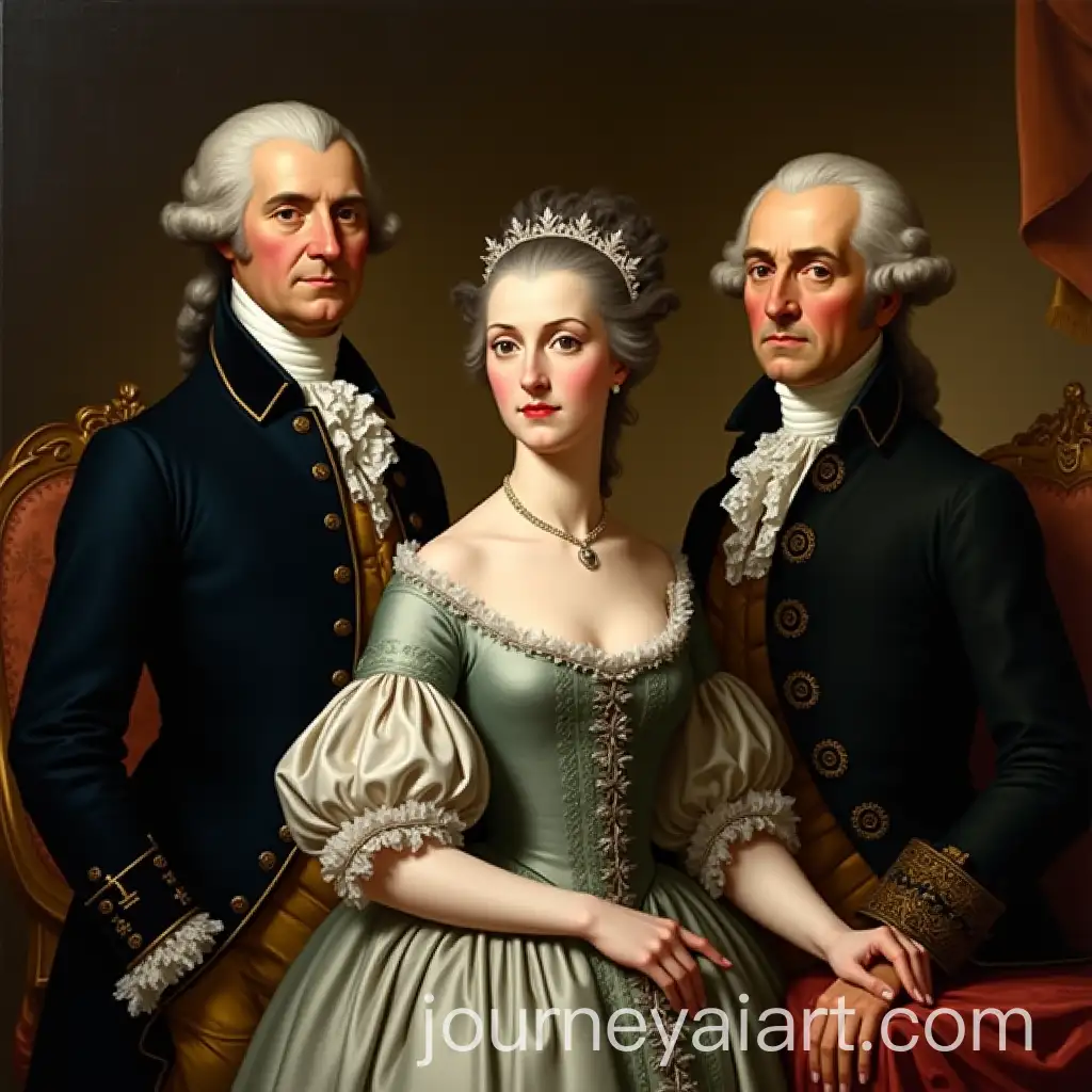 Historical-Portraits-of-George-Washington-Catherine-the-Great-and-Frederick-II-in-Realistic-Style