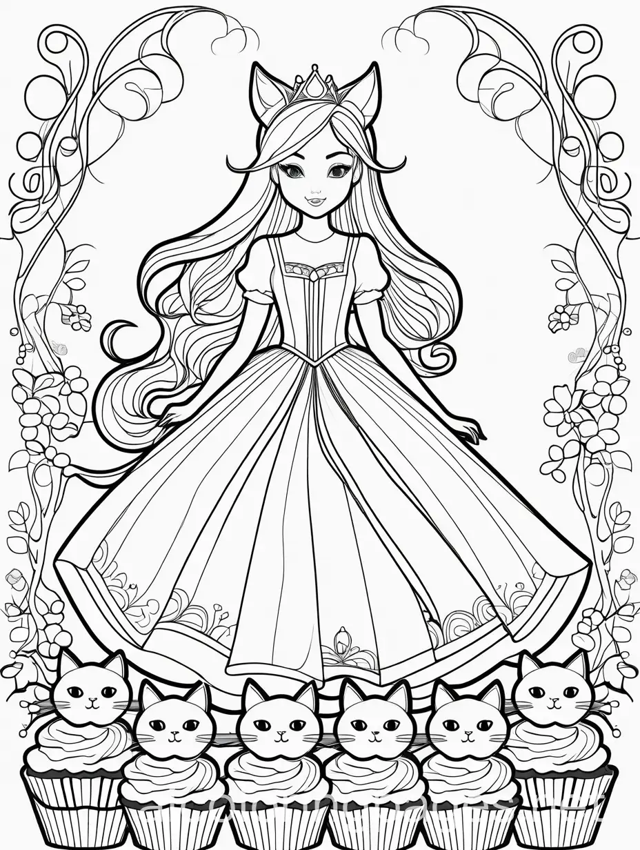 Princess-with-Kitten-Ears-Coloring-Page