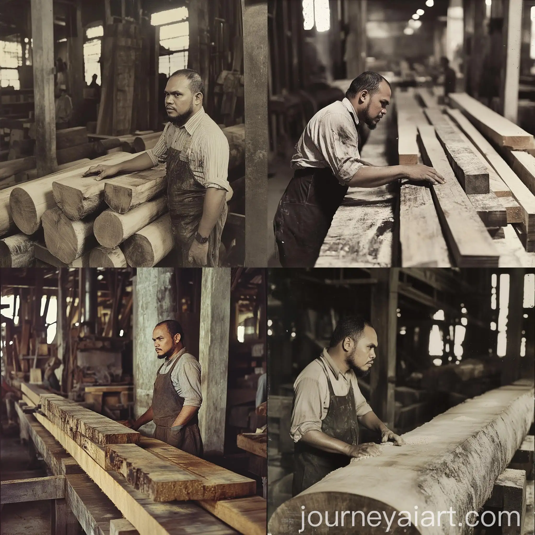 Man-Inspecting-Lumber-in-Sawmill-Scene