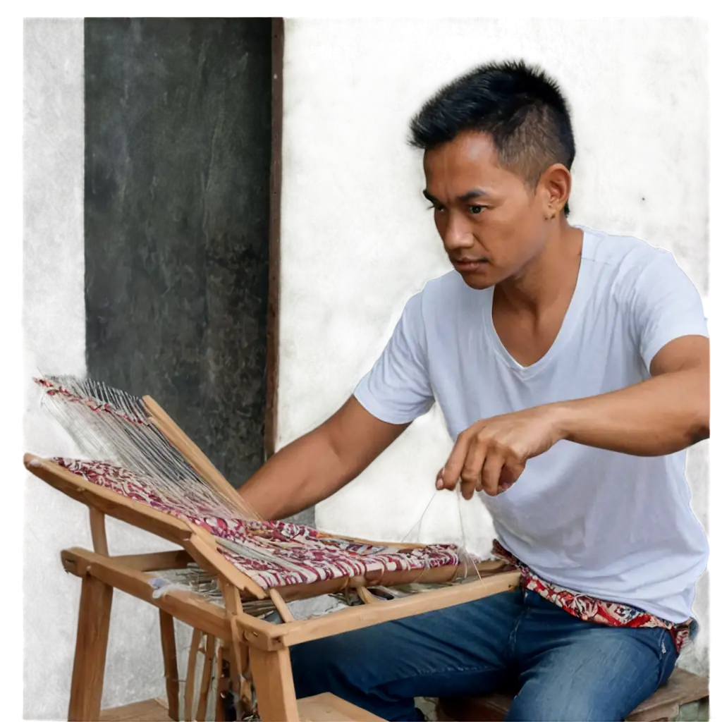 Stunning-Batik-Weaving-Man-PNG-Celebrating-Traditional-Art-in-HighQuality-Format