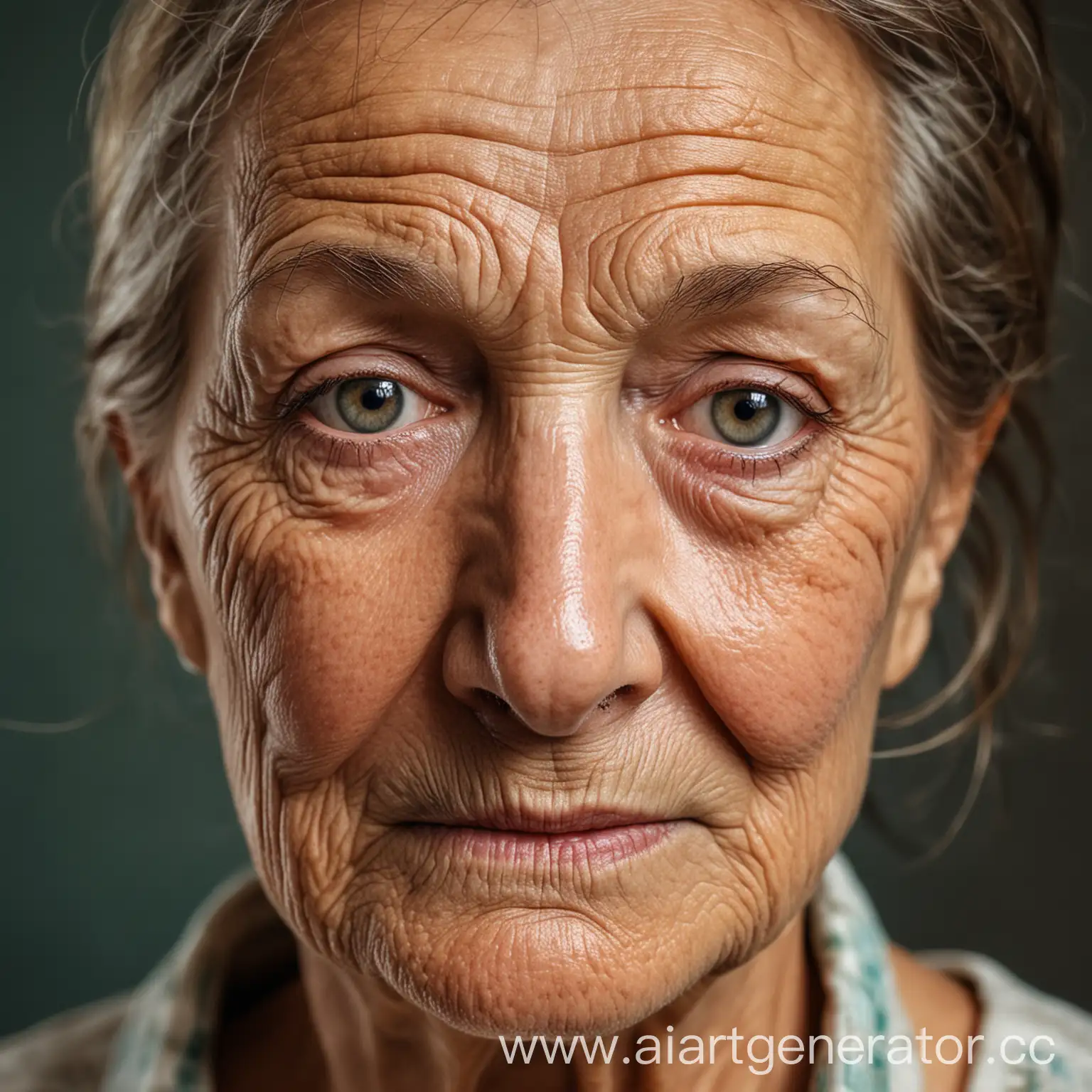 Portrait-of-a-Weathered-70YearOld-Hungarian-Woman-with-Characteristic-Wrinkles