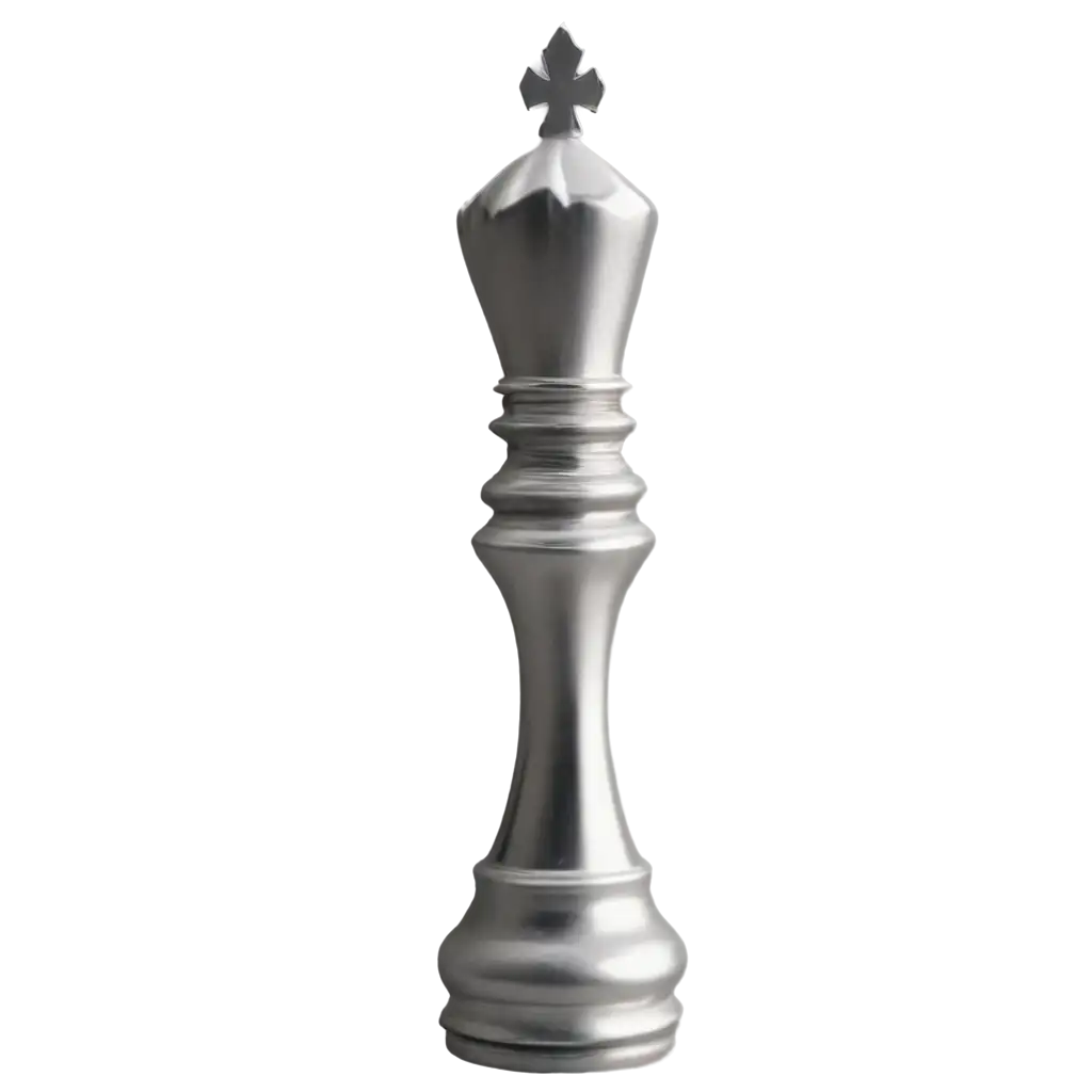 Voluminous-Chess-Piece-Knight-PNG-SilverColored-with-Shine